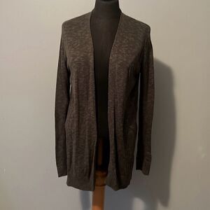 Gap Women's Green Open Front Ribbed Knit Cardigan Sweater